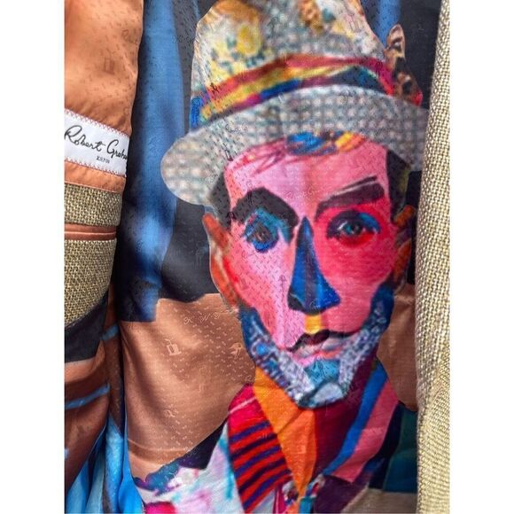 Authentic Robert Graham hobo clown tweed blazer jacket sports coat removable lin - Picture 12 of 16